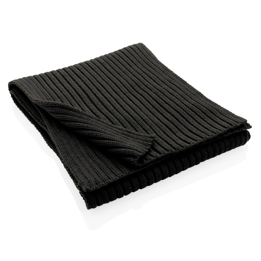Szalik z dzianiny AWARE™ Polylana® Czarny P453.441 (2)