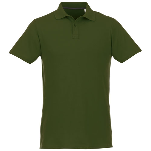 Helios - koszulka męska polo z krótkim rękawem Zieleń wojskowa 38106700 (2)