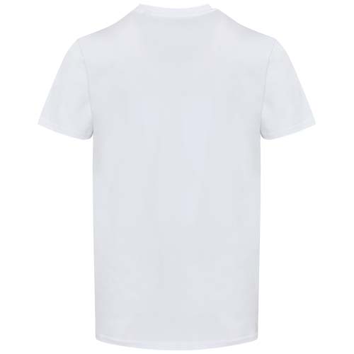 Balfour organiczna koszulka unisex z krótkim rękawem i dekoltem w serek, wykonana z materiału o gramaturze 200 g/m², z certyf Biały 3966501A (3)