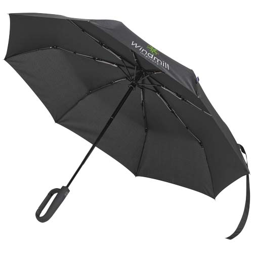 Składany parasol SMART 21 cali, wykonany z tworzywa sztucznego RPET Czarny 13016290 (1)