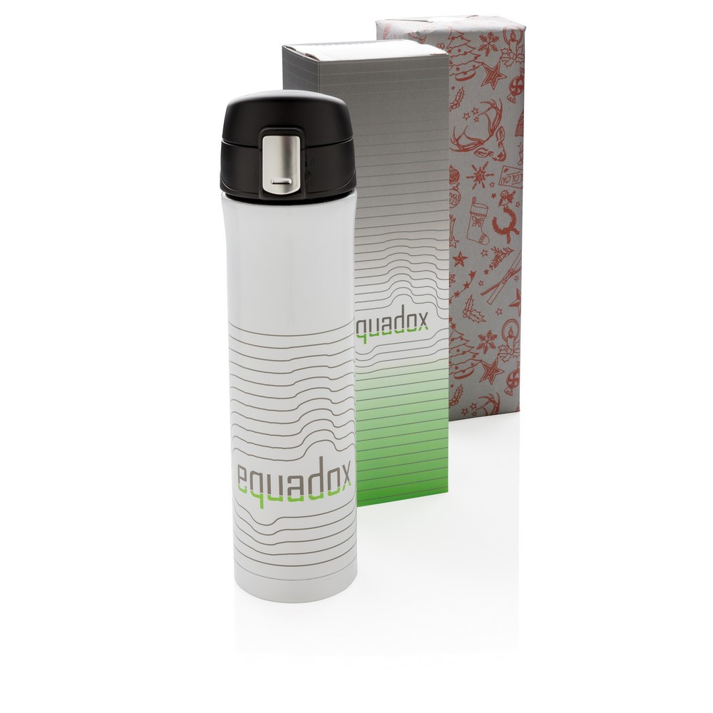 Kubek termiczny 450 ml, stal nierdzewna z recyklingu Biały P435.503 (8)