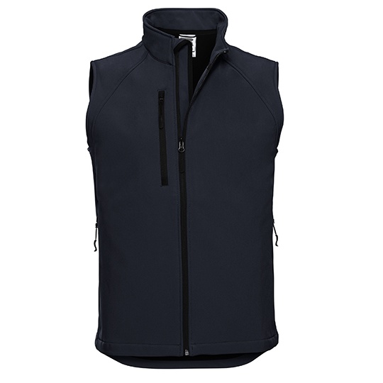 Bezrękawnik Męski Softshell Wiatroszczelny French Navy Z141-602856 