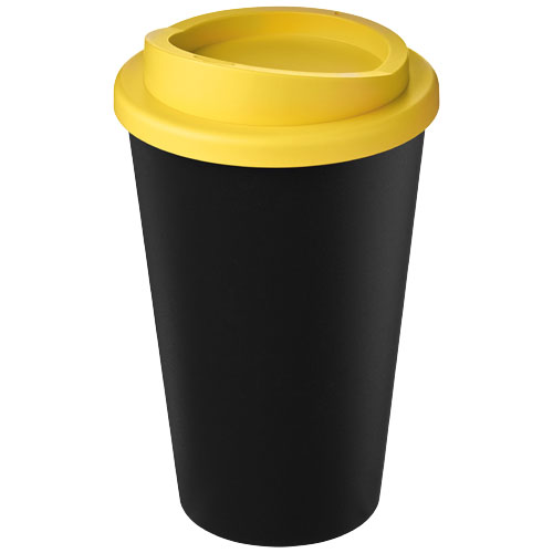 Kubek Americano Eco z recyklingu o pojemności 350 ml Czarny-Żółty 21042201 