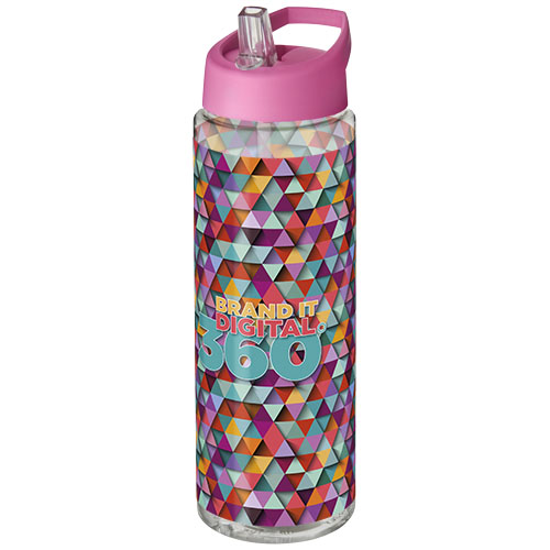 Bidon H2O Vibe o pojemności 850 ml z wieczkiem z dzióbkiem Przezroczysty-Różowy 21009613 (1)