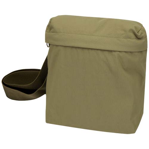 Arca - torba typu crossbody (przewieszana na ukos), wykonana z recyklingowanego poliamidu z cetyfikatem GRS Leśny zielony 12081164 