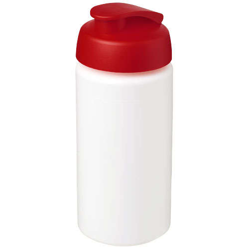 Bidon Baseline® Plus o pojemności 500 ml z wieczkiem zaciskowym i uchwytem Biały-Czerwony 21007203 
