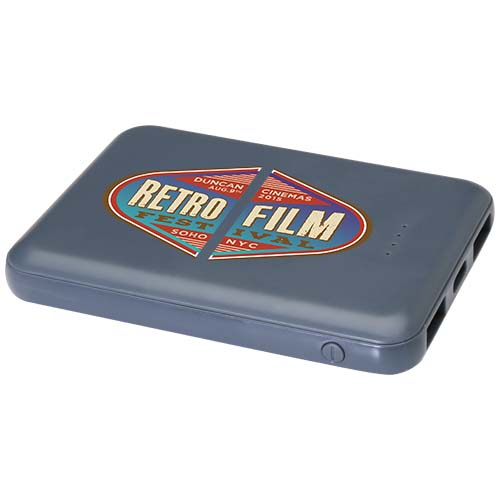 Asama powerbank o pojemności 5000 mAh Type-C z tworzyw sztucznych pochodzących z recyklingu Szaroniebieski 12438355 (1)