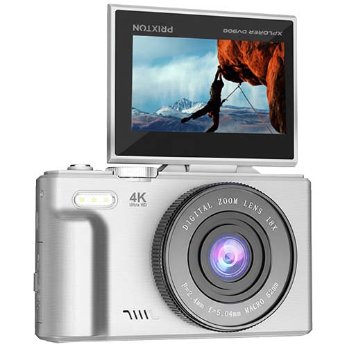 Prixton DV900 XPLORER aparat cyfrowy 4K  Srebrny 1PA19581 (1)