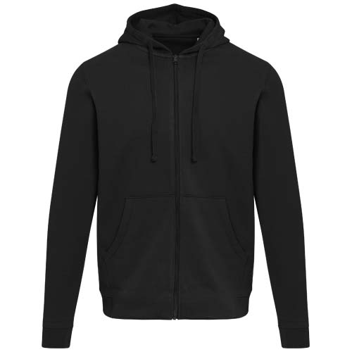 Jasper bluza unisex z kapturem z materiału organicznego pochodzącego z recyklingu z certyfikatem OCS, o gramaturze 280 g/m² Czarny 3966690A (2)
