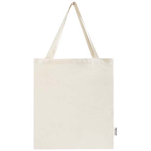 Madras torba na zakupy z bawełny z recyklingu z certyfikatem GRS 140 g/m² z dnem Naturalny 12073306 (2)