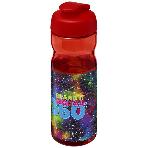 Bidon H2O Active® Base Tritan™ o pojemności 650 ml z klapką Czerwony-Czerwony 21043606 (1)