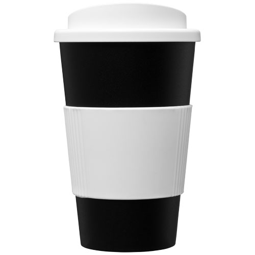 Kubek termiczny z serii Americano® o pojemności 350 ml z uchwytem Czarny-Biały 21000201 (2)