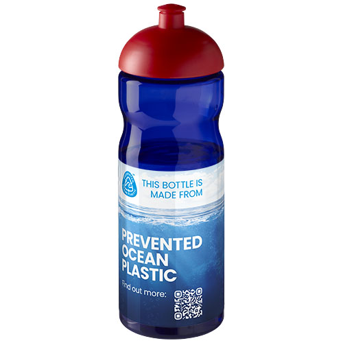 Bidon H2O Eco o pojemności 650 ml z wypukłym wieczkiem Królewski niebieski-Czerwony 21009814 (1)