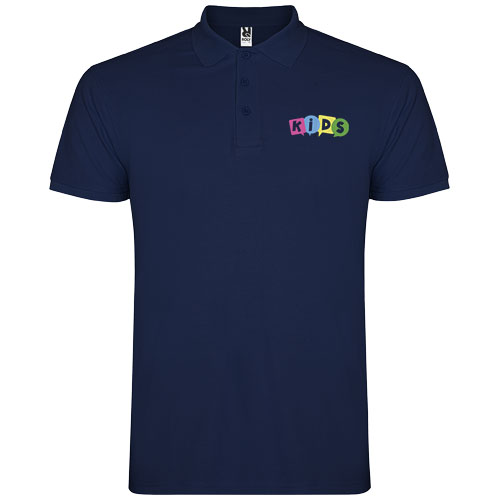 Star koszulka dziecięca polo z krótkim rękawem Navy Blue K66381RL (1)