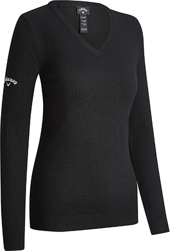 Sweter Damski Dekolt V Welniany Termiczny Black Onyx CW352-802969 