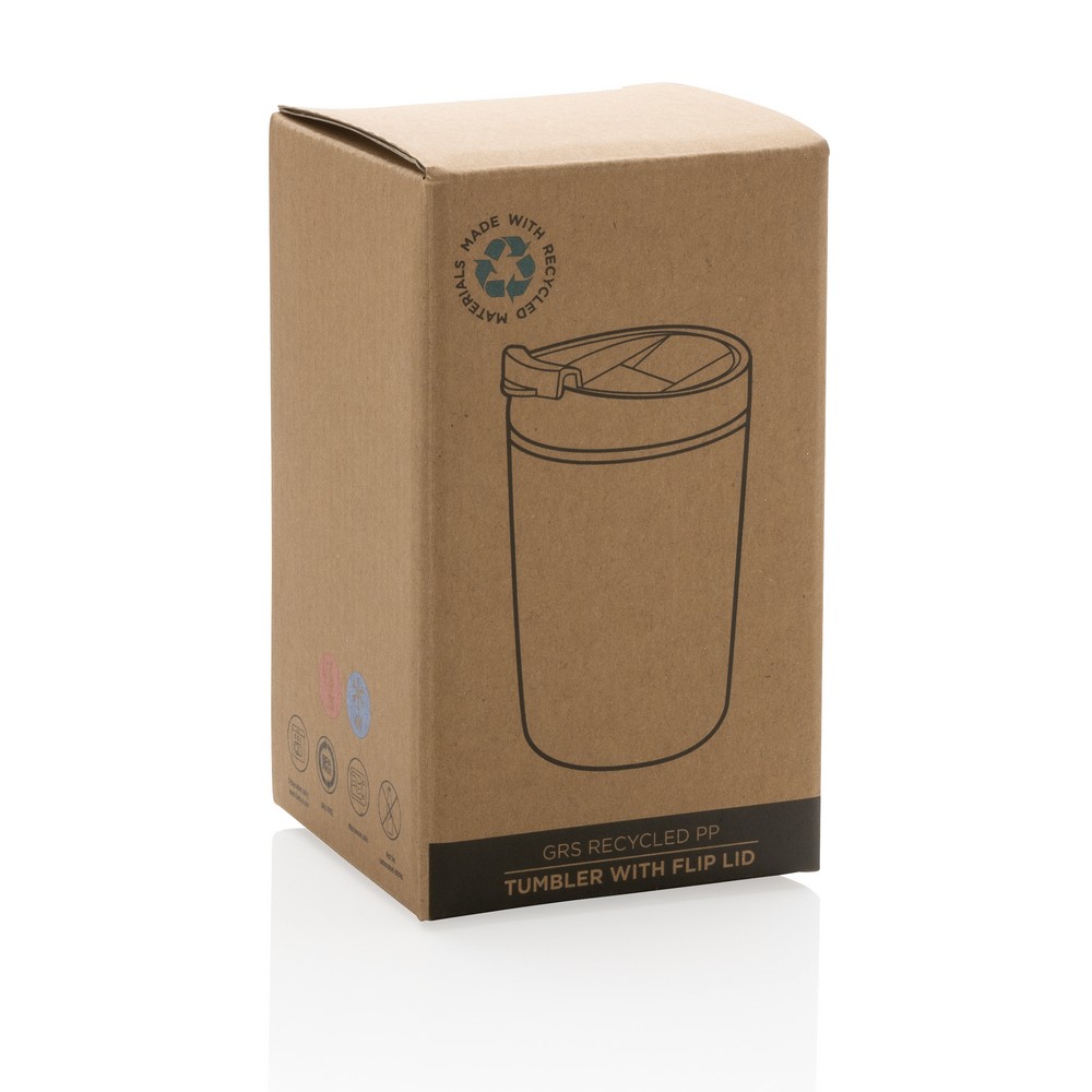 Kubek podróżny 300 ml z PP z recyklingu Czarny P433.081 (6)