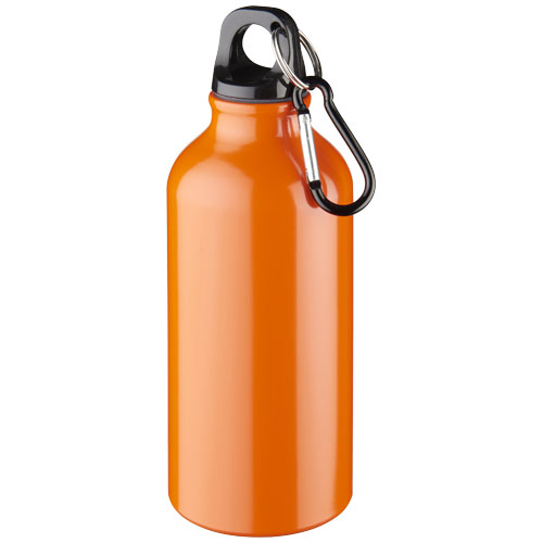 Gadżet reklamowy - Aluminiowa butelka na wodę Oregon z karabińczykiem o pojemności 400 ml