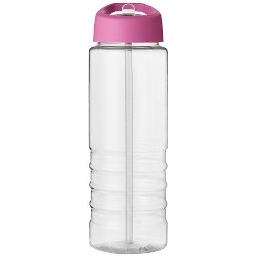 Bidon H2O Treble o pojemności 750 ml z wieczkiem z dzióbkiem Przezroczysty-Różowy 21087710 (2)