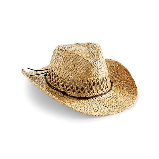 Slomkowy kapelusz kowbojski unisex Natural CB735-437700 