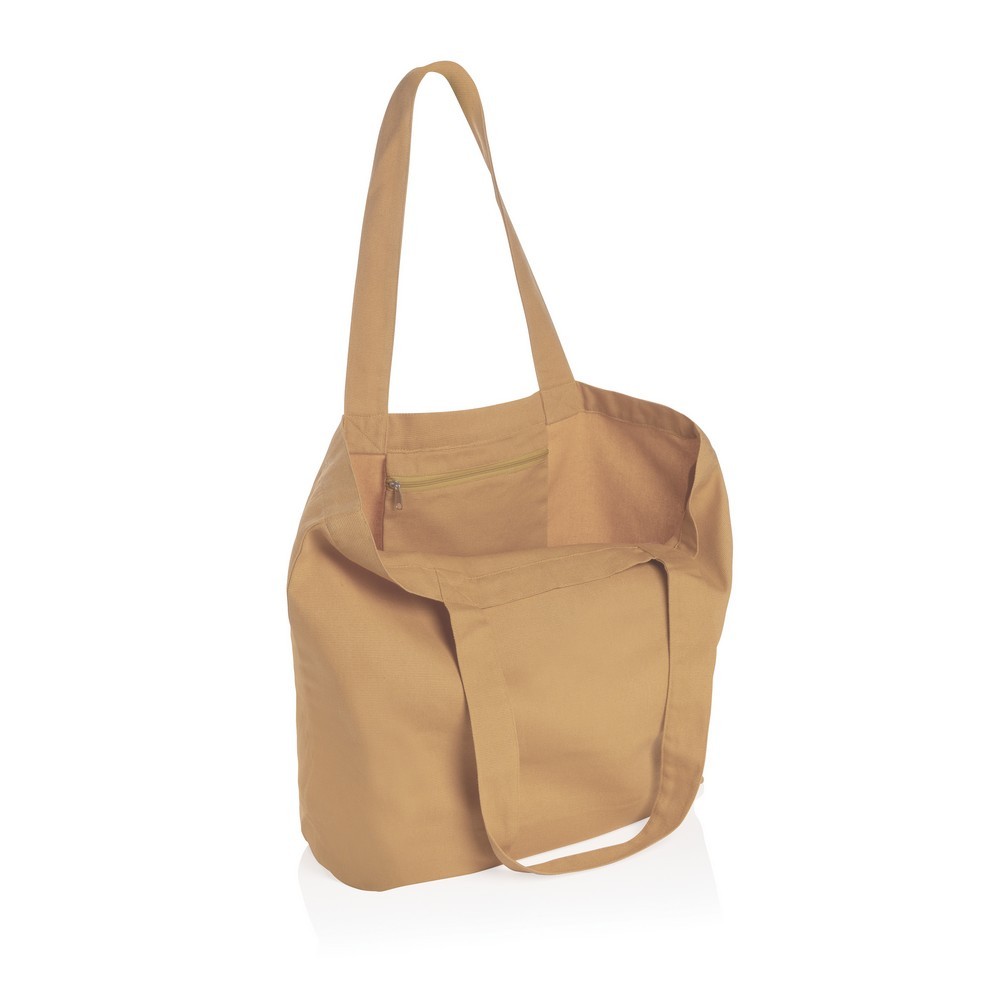 Torba na zakupy AWARE™, bawełna z recyklingu Brązowy P762.969 (1)