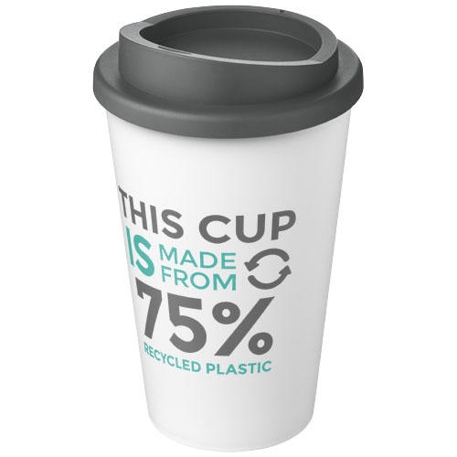 Kubek Americano Eco z recyklingu o pojemności 350 ml Biały-Szary 21042224 (1)