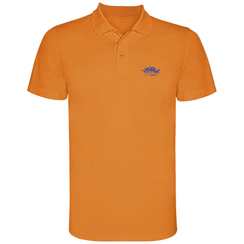 Monzha sportowa koszulka dziecięca polo z krótkim rękawem Fluor Orange K04043LM (1)