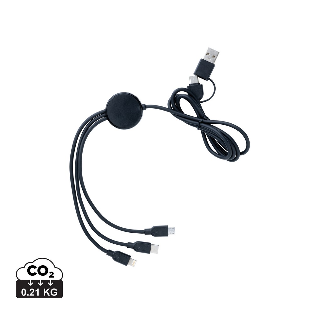 Kabel do ładowania 6 w 1 RABS Czarny P302.481 (6)