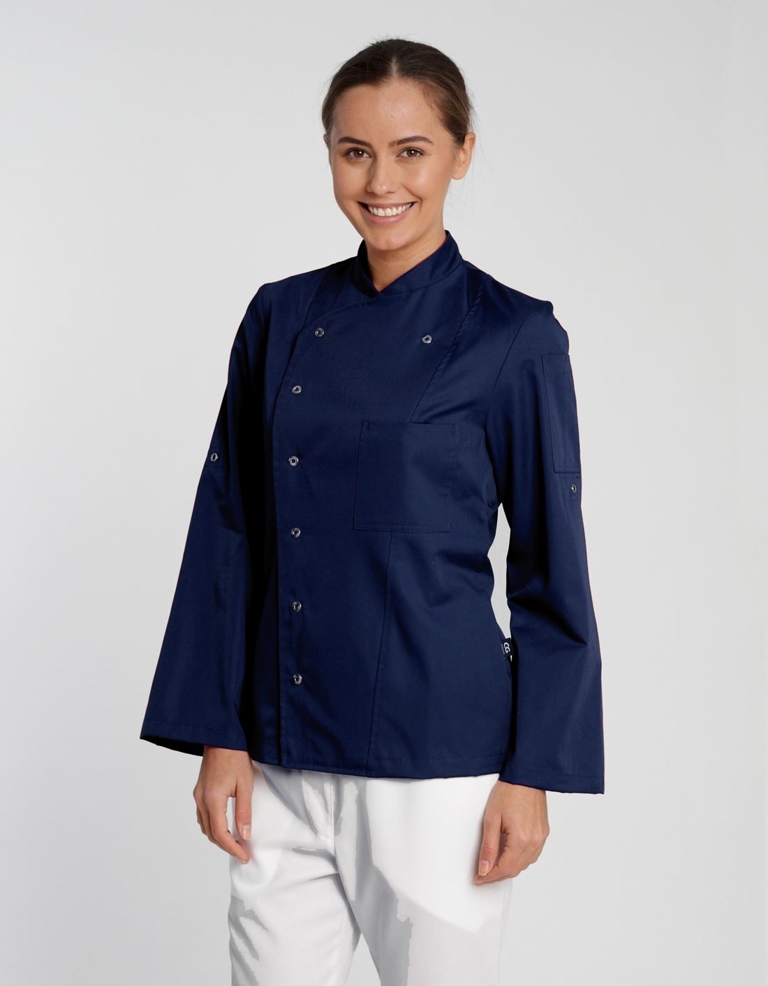 Bluza Kucharska Damska Slim Poliester Bawełna Dark Blue CGW3105-487859 