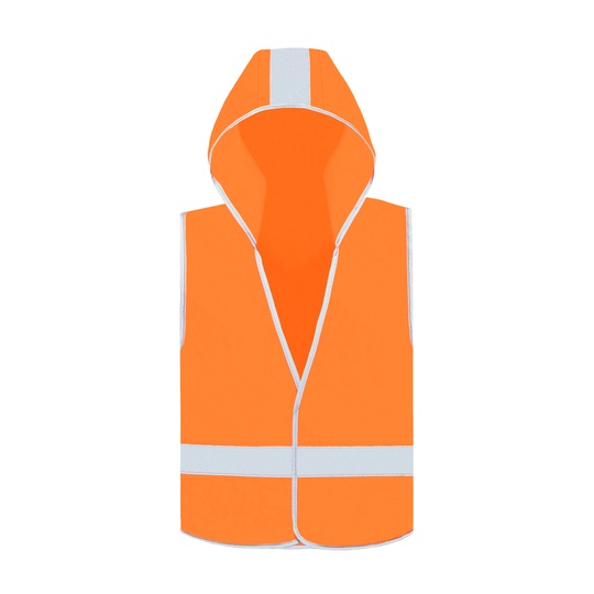 Dziecięca kamizelka odblaskowa z kapturem Signal Orange KX504-538213 
