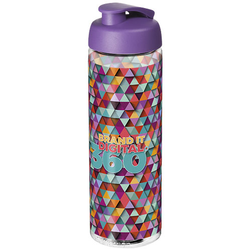 Bidon H2O Vibe o pojemności 850 ml z otwieranym wieczkiem Przezroczysty-Fioletowy 21009409 (1)