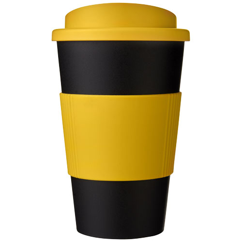 Americano® 350 ml termoizolowany kubek z uchwytem Żółty-Czarny 22000211 (2)