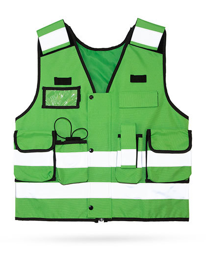 Kamizelka Taktyczna Odblaskowa Poliester Green KX162-995348 