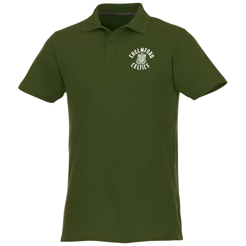 Helios - koszulka męska polo z krótkim rękawem Zieleń wojskowa 38106700 (1)