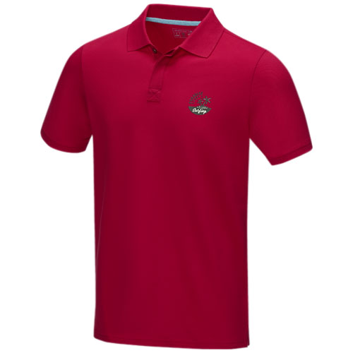 Męska organiczna koszulka polo Graphite z certyfikatem GOTS Czerwony 37508251 (2)