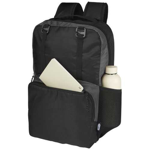 Trailhead plecak na 15-calowego laptopa o pojemności 14 l z recyklingu z certyfikatem GRS Czarny-Szary 12068290 (4)