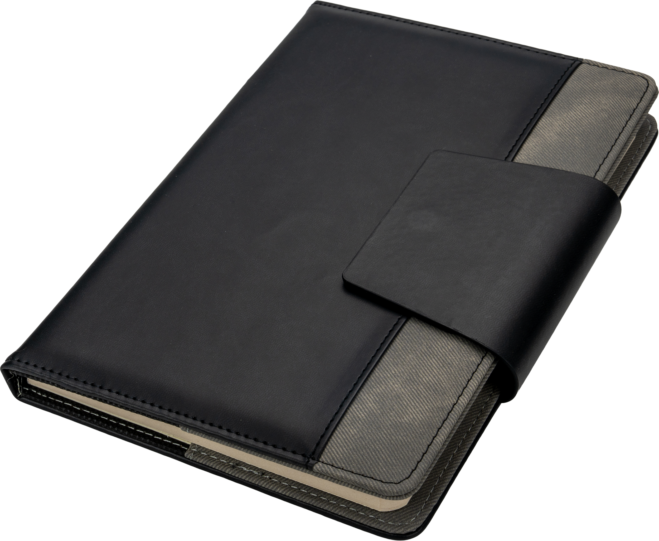 Notes A5 w linie z PU z recyklingu ASUNCION Ciemnoszary 422977 