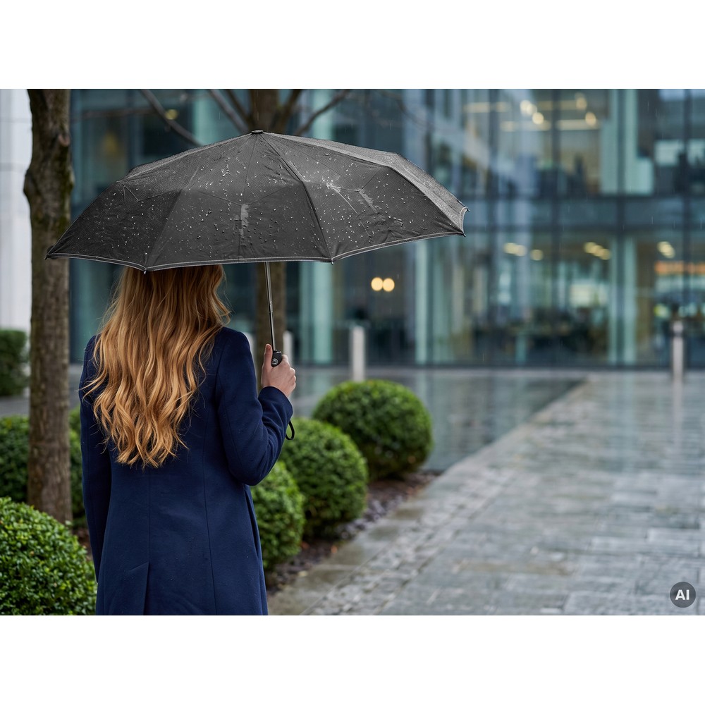 Odwracalny, składany parasol automatyczny Czarny V0667-03 (1)