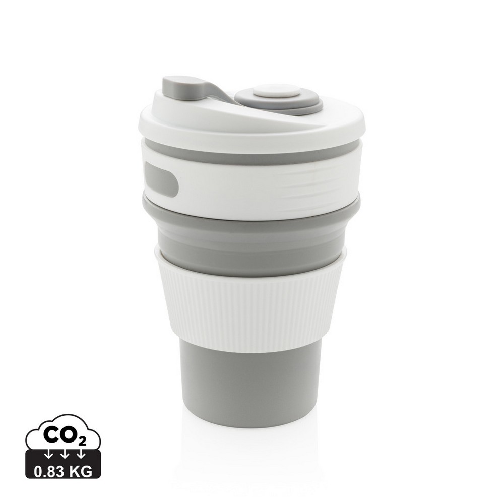 Składany kubek podróżny 350 ml Szary P432.602 (8)
