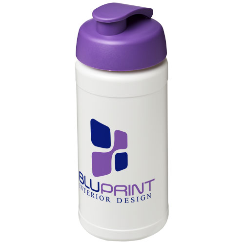 Bidon Baseline® Plus o pojemności 500 ml z wieczkiem zaciskowym Biały-Fioletowy 21006809 (1)