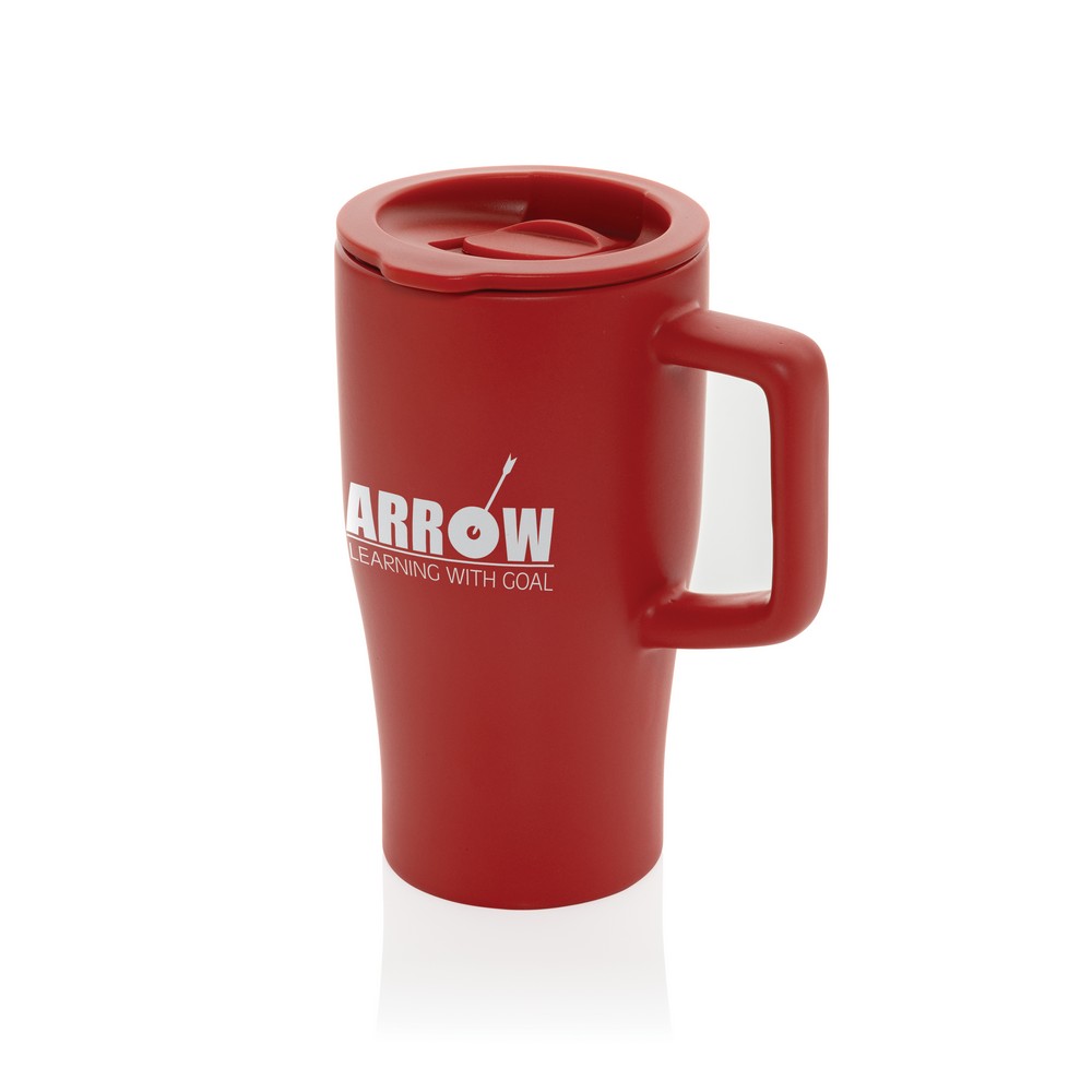 Ceramiczny kubek podrożny 490 ml Czerwony P437.2204 (7)