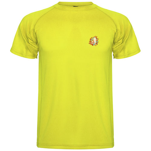 Montecarlo sportowa koszulka dziecięca z krótkim rękawem Fluor Yellow K04251CD (1)