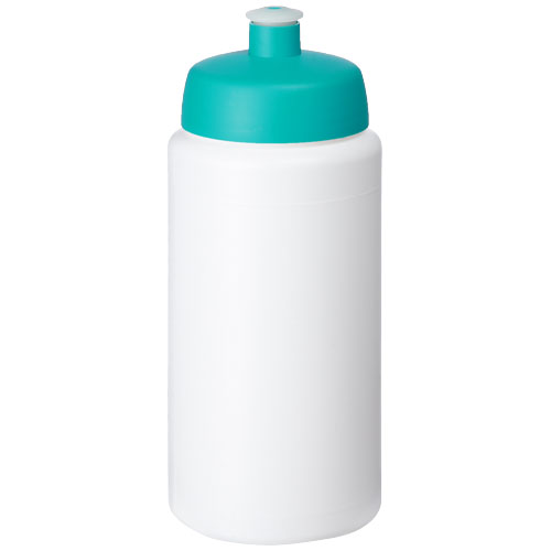 Bidon Baseline® Plus o pojemności 500 ml ze sportowym wieczkiem i uchwytem Biały-Akwamarynowy 21068705 