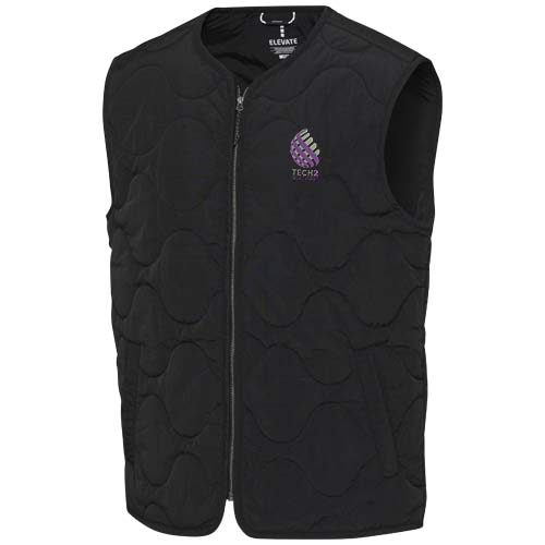 Quartz pikowany bezrękawnik typu unisex z recyklingu z certyfikatem GRS Czarny 39477900 (1)