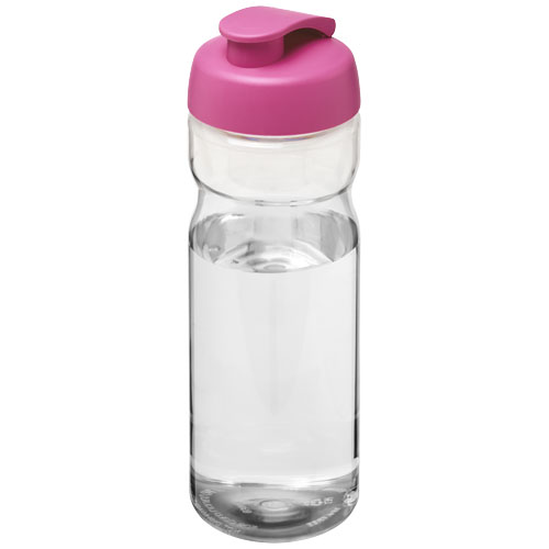 Bidon H2O Base® o pojemności 650 ml z wieczkiem zaciskowym Przezroczysty-Różowy 21004508 