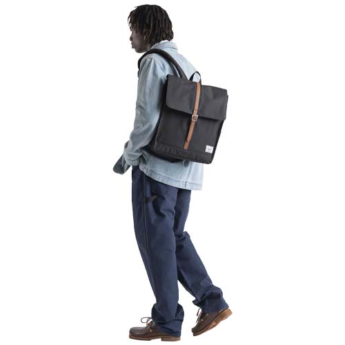 Herschel City plecak z materiałów z recyklingu o pojemności 16 l Melanż szary 12075380 (4)
