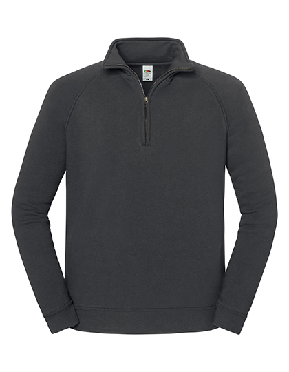 Bluza Klasyczna Bawełniana z Zamkiem Light Graphite (Solid) F383-993938 