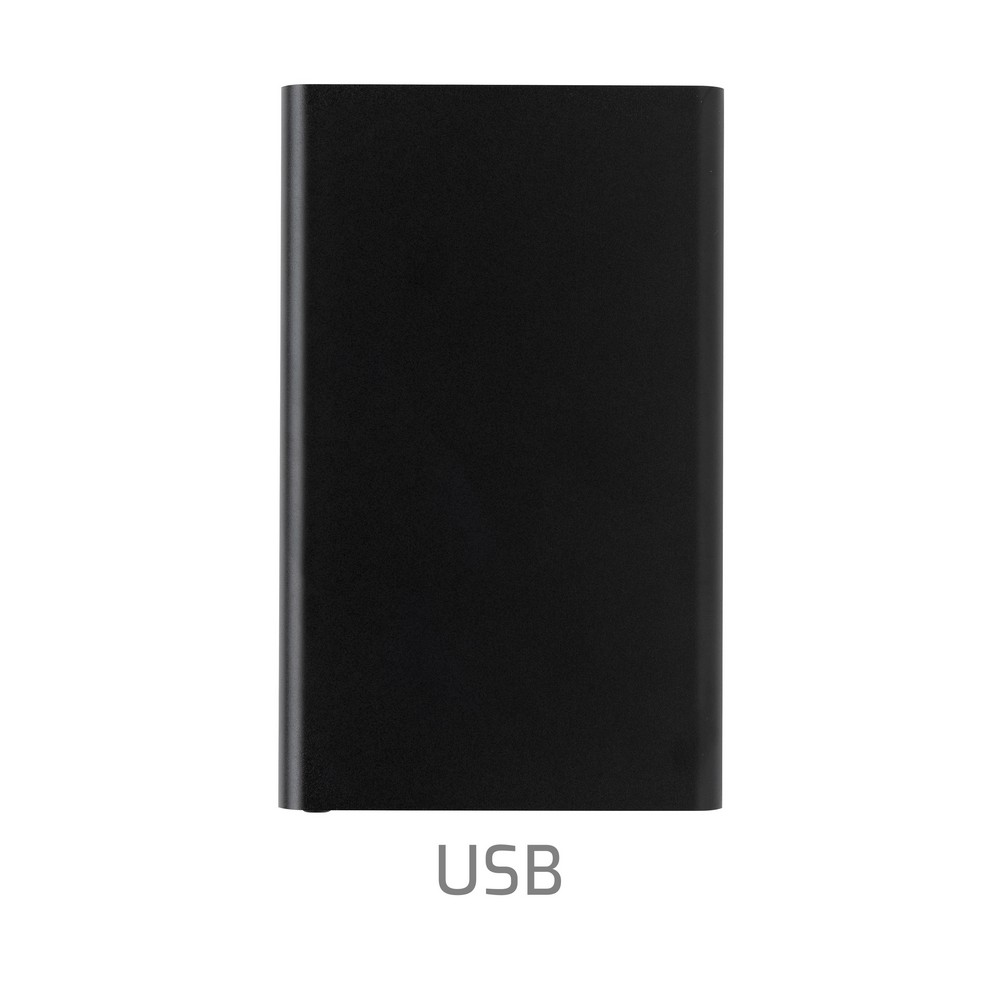 Power bank 4000 mAh z aluminium z recyklingu Czarny P322.421 (12)