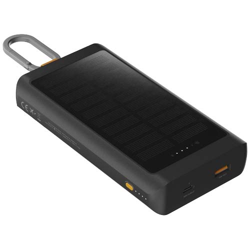 Xtorm XG2S101 Go2 powerbank solarny o pojemności 10.000 mAh i mocy 15 W ze światłem Węgiel drzewny 12447984 