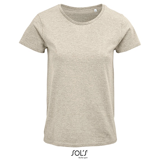 T-shirt Dziecięcy Krótki Rękaw Bawełna Organiczna Heather Beige L03580-544951 