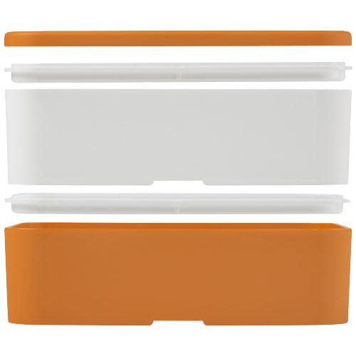 MIYO dwupoziomowe pudełko na lunch Pomarańczowy-Biały-Biały 21047006 (6)